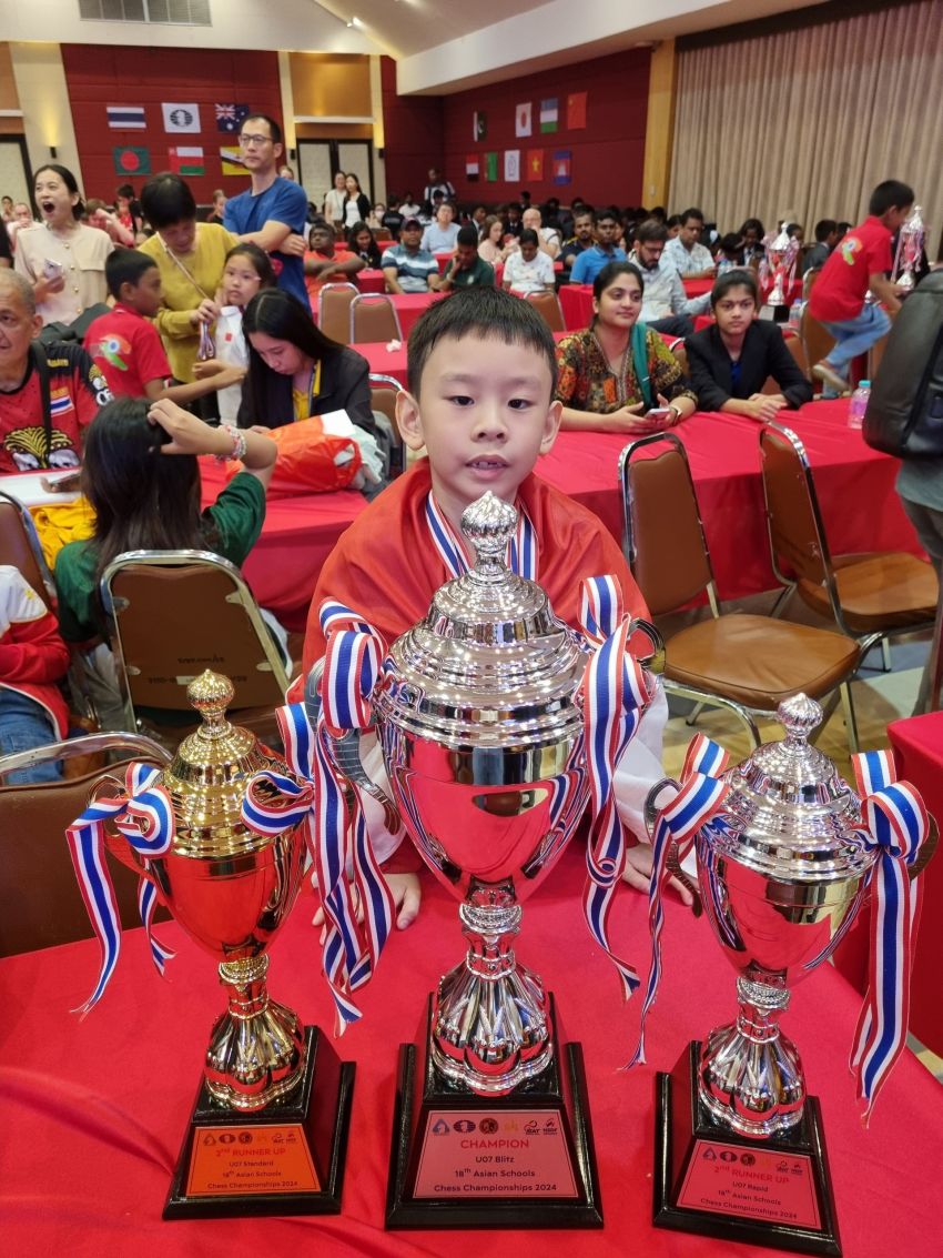 印度尼西亚年轻国际象棋棋手扎克·亚历山大·张 (Zach Alexander Tjong) 年仅 7 岁，但在亚洲水平上取得了成功